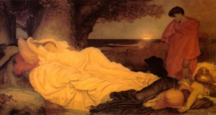 Frederc Leghton, Cymon and phgena 1884, Fne Art Poster, Moody Wall Décor Famous Pantng